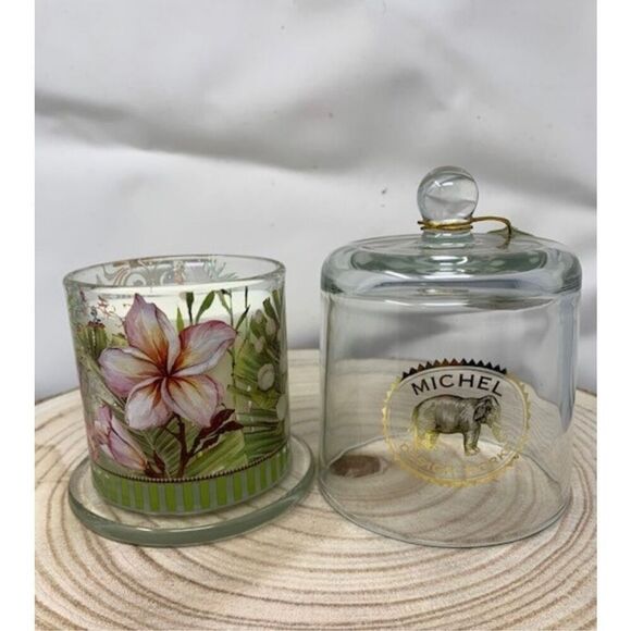 Michel Design Works Island Breeze Cloche Candle. NWT. Sealed. Tropical green gin - Picture 2 of 12